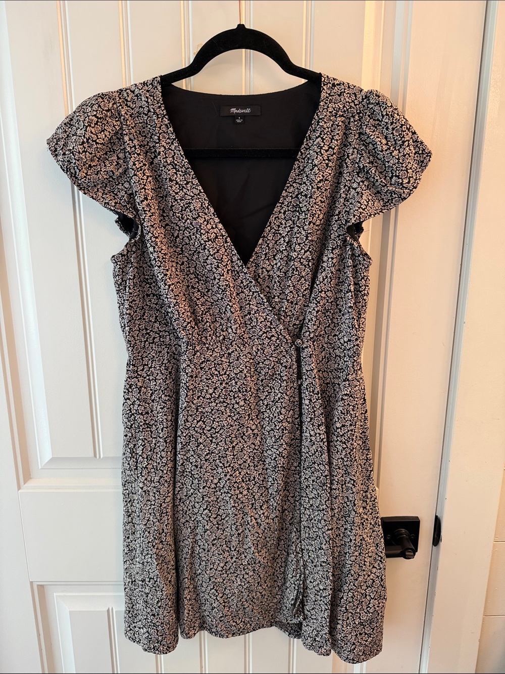 Madewell Challis Wrap Mini Dress in Tudor Floral EUC